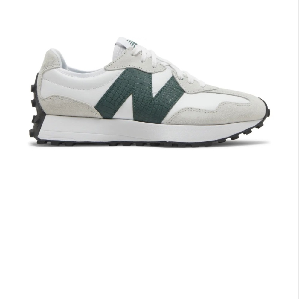 New Balance 327 'Nightwatch Green Crocodile' White Sneakers